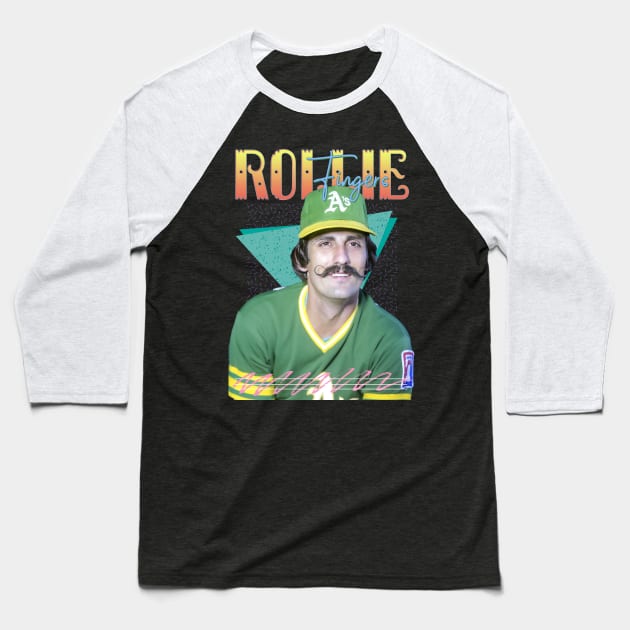 Rollie Fingers 1987s Retro Aesthetic Fan Art Baseball T-Shirt by Piomio